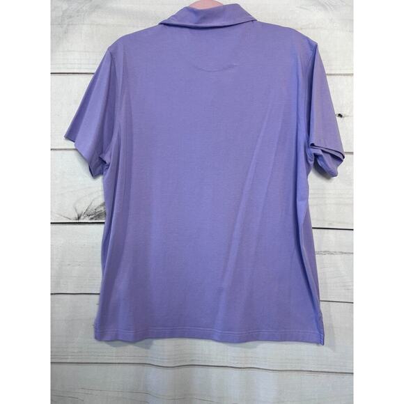 Brooks Brothers Men Purple Polo Size LG Short Sleeve - Picture 2 of 5